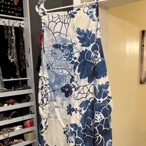 Blue Floral Maxi jumpsuit/jumper - White & Blue